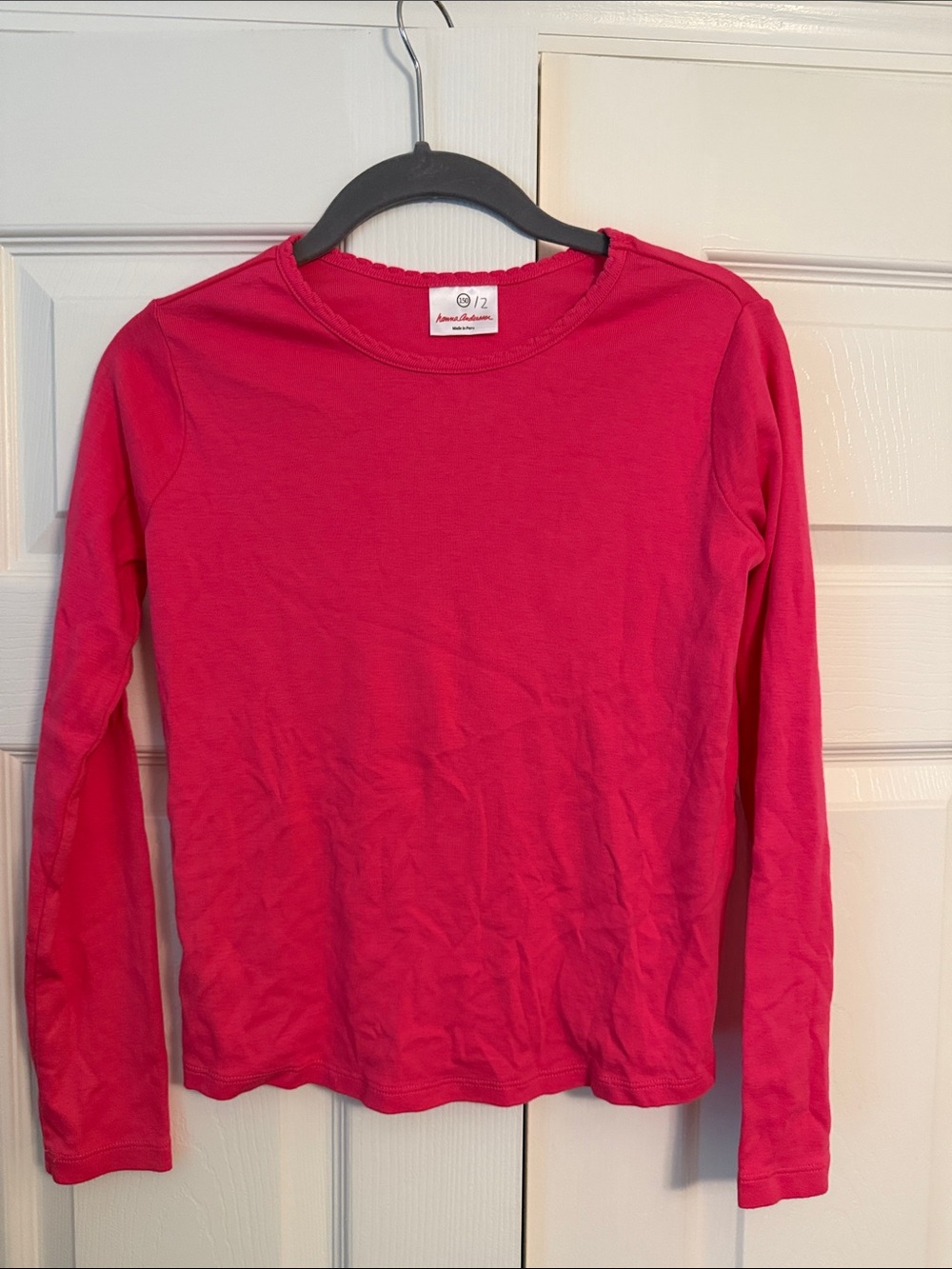 Hanna Andersson Long Sleeve Crewneck Top - Hot Pink